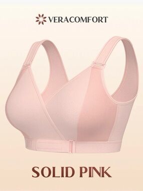 Solid Pink Wireless Comfort Bra